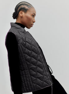 Black Quilted Vest