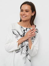 Top with Floral Embellishment