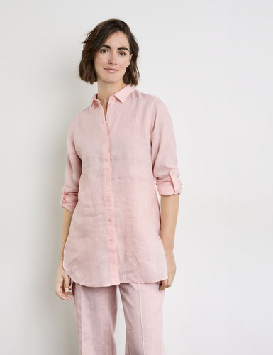 Linen Blouse with Side Slits