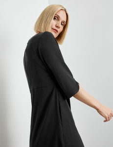 Black Dress with Tulip Sleeves