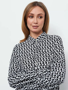 Blouse with a Geometric Print