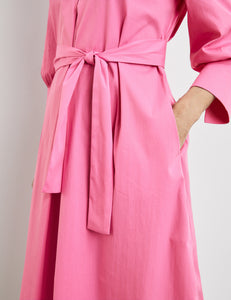 Cotton Dress with Side Slits