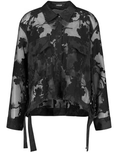 Jacket with a Floral Texture