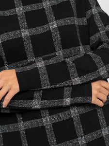 Pullover with Windowpane Checks