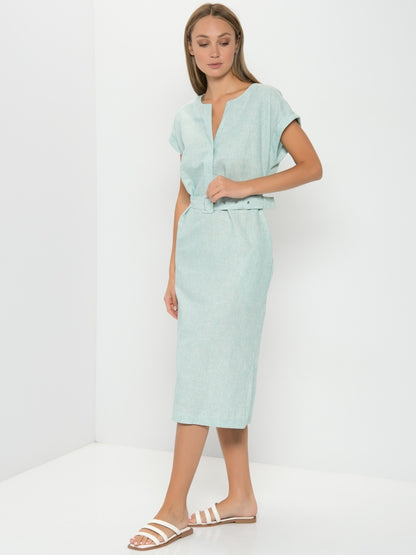 Linen Blend Dress
