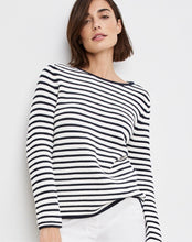 Cotton Pullover with Stripes