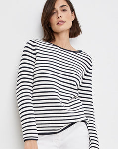 Cotton Pullover with Stripes