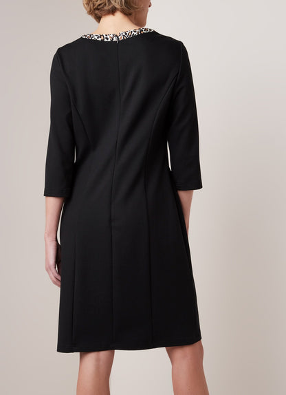 Dress with Leopard Details - ELIZABETH SCHINDLER