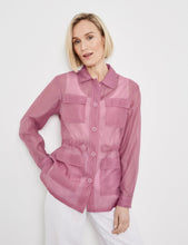 Semi-Sheer Blazer Jacket