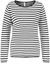 Cotton Pullover with Stripes