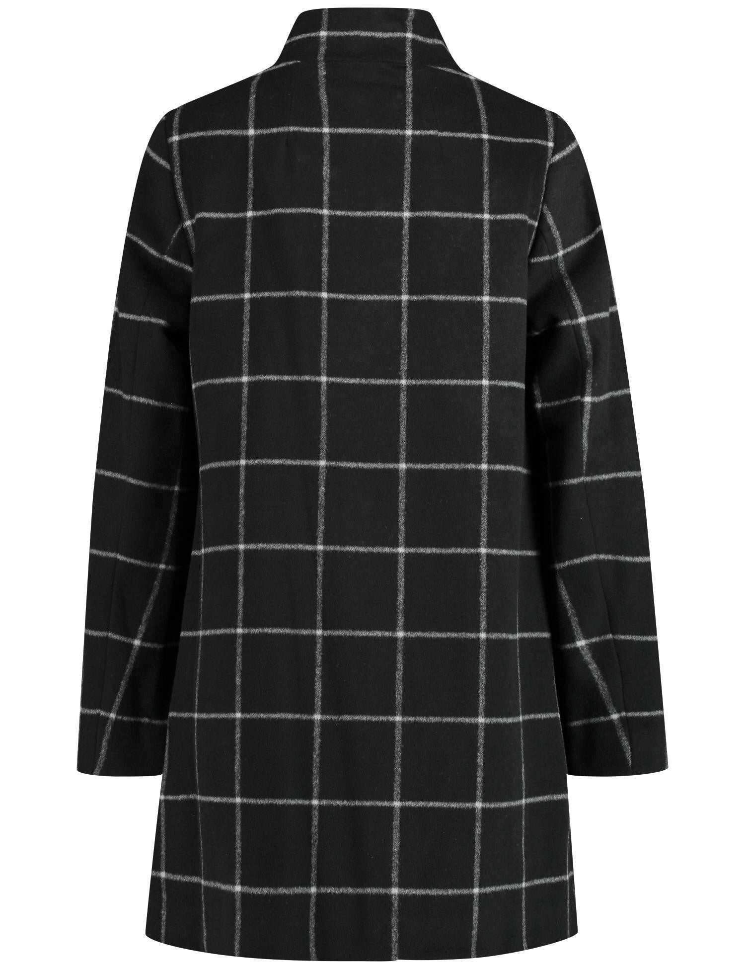 Coat with Windowpane Check - ELIZABETH SCHINDLER