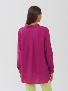 Linen Blouse with Side Slits