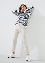 Cotton Pullover with Stripes