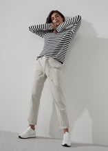 Cotton Pullover with Stripes