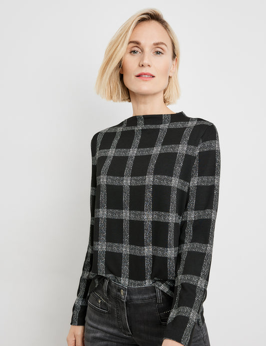 Pullover with Windowpane Checks - GERRY WEBER