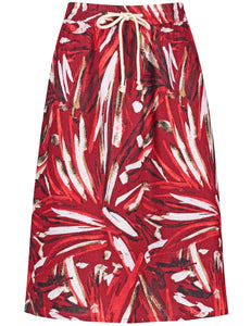 Linen Skirt with Print